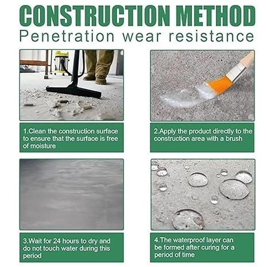 Hanukart Transparent Waterproof Glue for Leakage, Epoxy Resin for Flooring, Crack Seal Agent Waterproofing for Roof Leakage Solution Indoor Outdoor Waterproof Adhesive Sealan