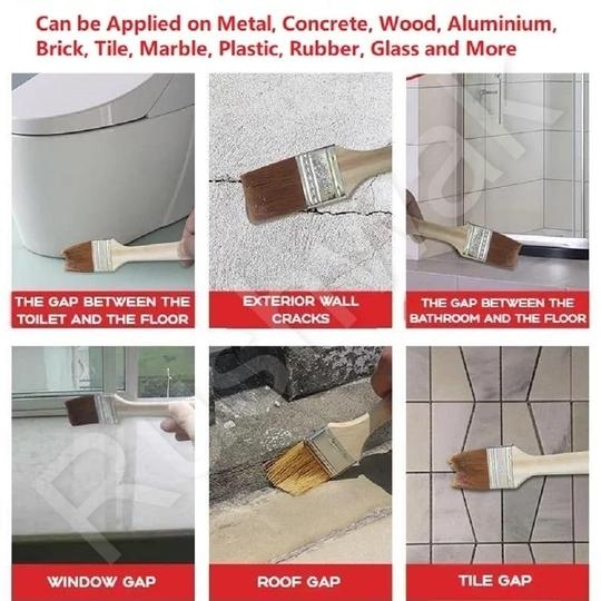 Hanukart Transparent Waterproof Glue for Leakage, Epoxy Resin for Flooring, Crack Seal Agent Waterproofing for Roof Leakage Solution Indoor Outdoor Waterproof Adhesive Sealan