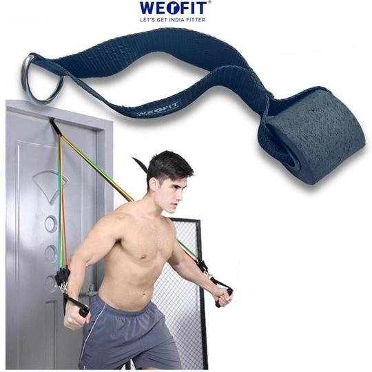 Werfit Navy Blue Nylon D Lock Door Anchor for Resistance Toning Tube and Fitness Bands Resistance Tube