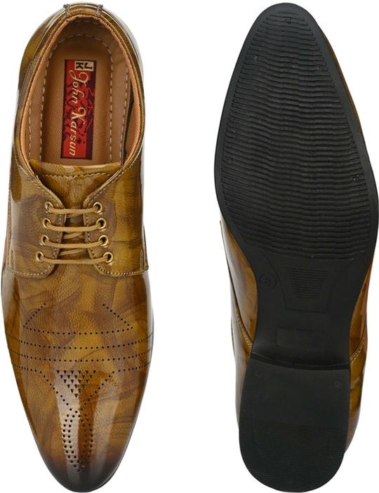 John Karsun Men Tan Formal Shoes