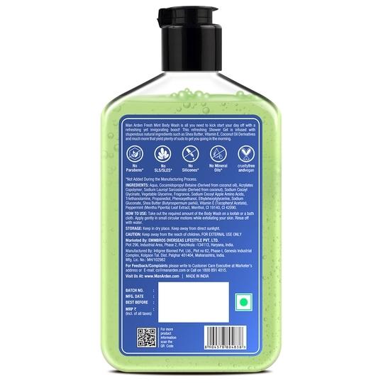 Man Arden Fresh Mint Luxury Body Wash Infused With Shea Butter & Vitamin E, 250ml