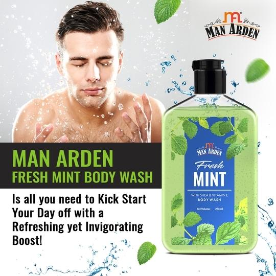 Man Arden Fresh Mint Luxury Body Wash Infused With Shea Butter & Vitamin E, 250ml