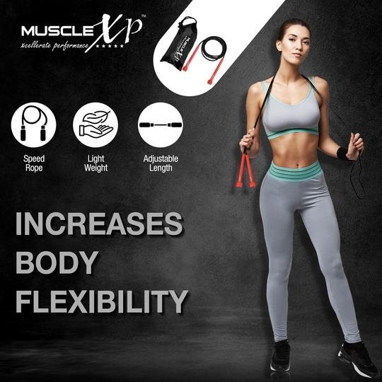 MuscleXP Skipping Rope (Jumping Rope) for Men, Women & Children, Tangle Free Jumping Rope for Kids (Orange / Black)