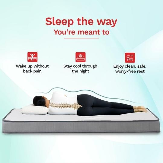 Kurlon Orthopedic Mattress | Memory Foam | Medium Firm | Back & Spine Support | High Resilence Foam | 10 Years Warranty | King Size | (Thickness: 5 inches, Dimensions: 72 X 72 inches)