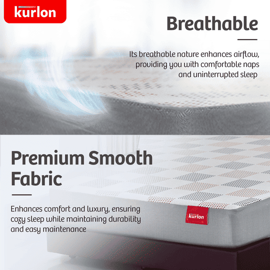 Kurl-On Dual Mattress | Dual Comfort | Soft & Firm Support | Dual Reversible Mattress | High Resilience (HR) Foam | Double Size Bed Mattress | 72x48x6 | 10 Yrs Warranty