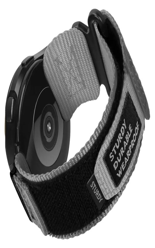 STRAPY Nylon Band Compatible With Samsung Galaxy Watch 46MM / Fastrack Reflex Play/Fastrack Reflex Kruz Smartwatch, Sturdy Sport Replacement Straps (GREY)