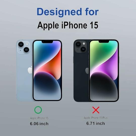 SYOTT Back Case Cover for Apple iPhone 15 With Transparent Design to Restore True Colors of the Mobile Back Design | Shockproof Compatible with Mag-Safe Wireless Charging | Grey