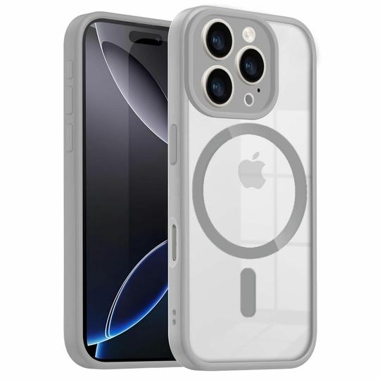 SYOTT Back Case Cover for Apple iPhone 16 With Transparent Design to Restore True Colors of the Mobile Back Design | Shockproof Compatible with Mag-Safe Wireless Charging | Grey