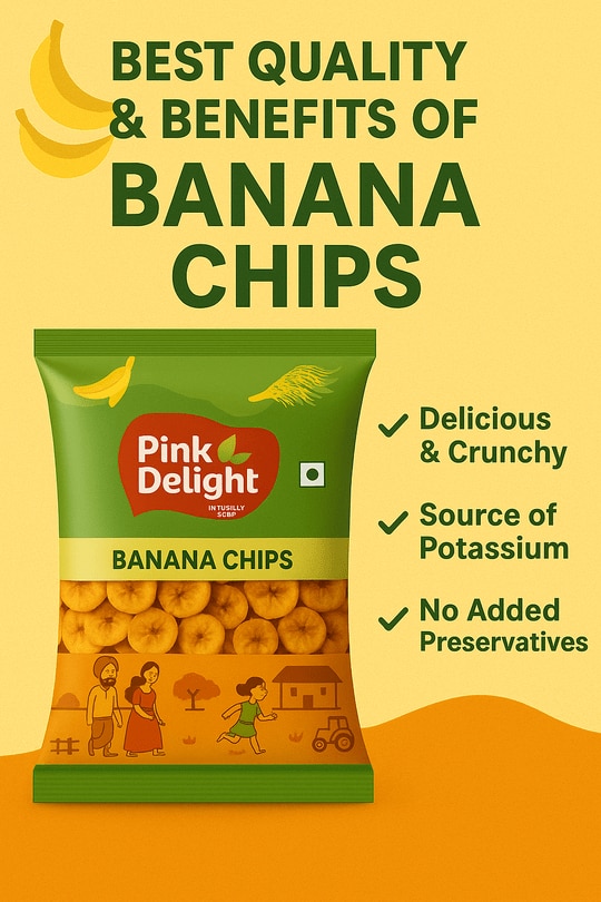 Pink Delight Kerala Banana Chips | Masala Banana Chips | 180g Pouch