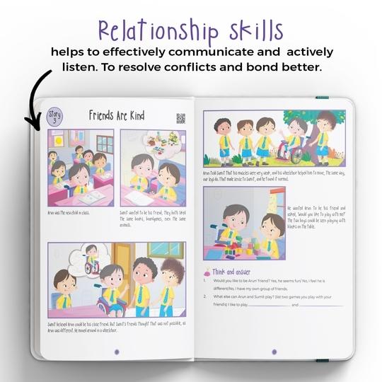 SAAR Education (I) Pvt. Ltd. Learning Skills for Life - Grade 2 by Saar Education | 60+ Social Emotional Activities for Kids | Build Confidence, Growth Mindset & Friendships | Age 5-7 Workbook