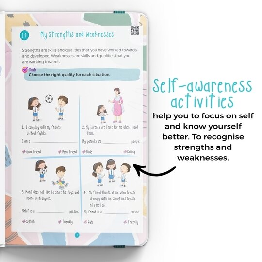 SAAR Education (I) Pvt. Ltd. Learning Skills for Life - Grade 1 by Saar Education | 60+ Social Emotional Activities for Kids | Build Confidence, Growth Mindset & Friendships | Age 5-7 Workbook