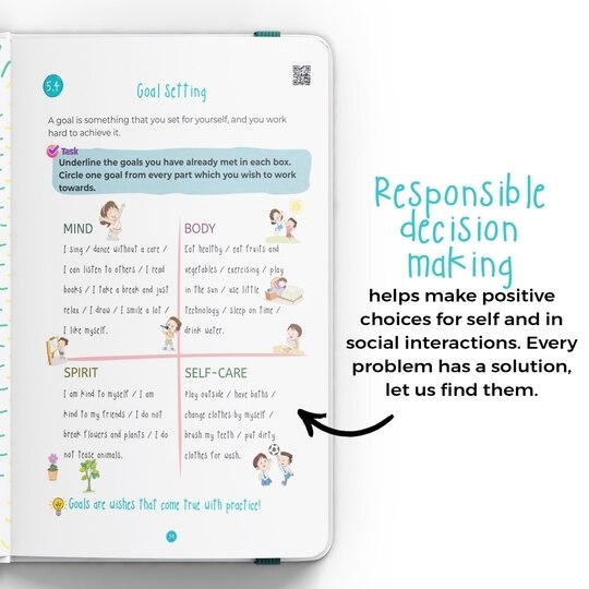 SAAR Education (I) Pvt. Ltd. Learning Skills for Life - Grade 1 by Saar Education | 60+ Social Emotional Activities for Kids | Build Confidence, Growth Mindset & Friendships | Age 5-7 Workbook