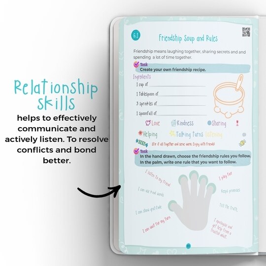 SAAR Education (I) Pvt. Ltd. Learning Skills for Life - Grade 1 by Saar Education | 60+ Social Emotional Activities for Kids | Build Confidence, Growth Mindset & Friendships | Age 5-7 Workbook