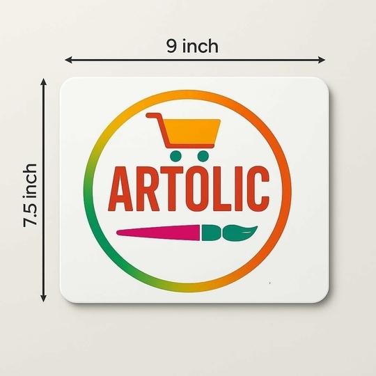 ARTOLIC Geometric Pattern  Printed Mousepad Anti Slip Rubber Base Smooth Surface for Gaming Office Work Study Laptop Desktop Mouse Pad 9 x 7.5 Inch