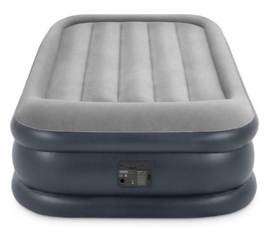 Intex Dura-Beam Plus Deluxe Pillow Rest Air Mattress ith Built-In Electric Pump, Single