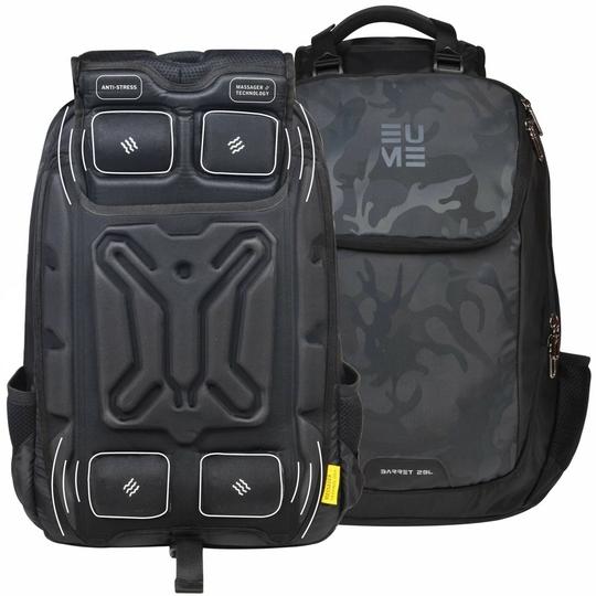 EUME Grey Nylon Laptop Backpack   29 Ltrs