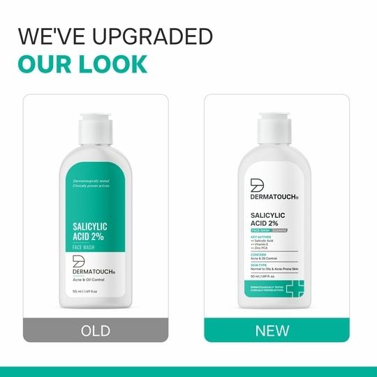 DERMATOUCH Salicylic Acid 2% Face Wash | For Acne & Oil Control | Suitable to All Skin Types | For both Men & Women | 50ml