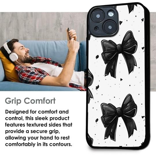PHONE ANTICS 2D POLKA DOTS BOWS ARMOR CASE FOR IPHONE SHOCKPROOF SLIM FIT BACK COVER MATTE FINISH HARD SHELL DROP PROTECTION CASE FOR APPLE IPHONE 13 MINI