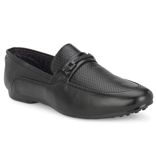 JAMARION Ethnic & Stylish Nagra/Loafers For Men (Black)