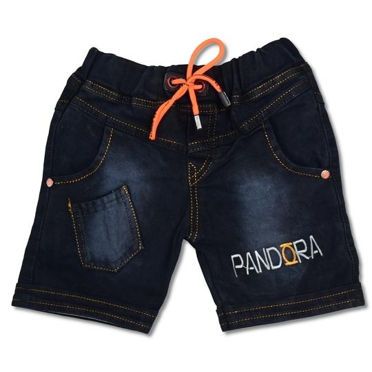 WORTON FASHION Boys 3-Pack Denim Shorts - Multicolor Shorts with Elastic Waist, Drawcord & Colorful Embroidered Graphics 1-7 Years