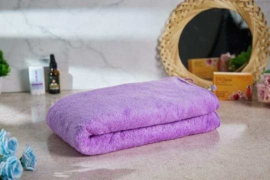 Fezora Microfiber Bath Towel | Quick Dry | Ultra Soft & Absorbent | 70x140 CM | 500 GSM (Purple)