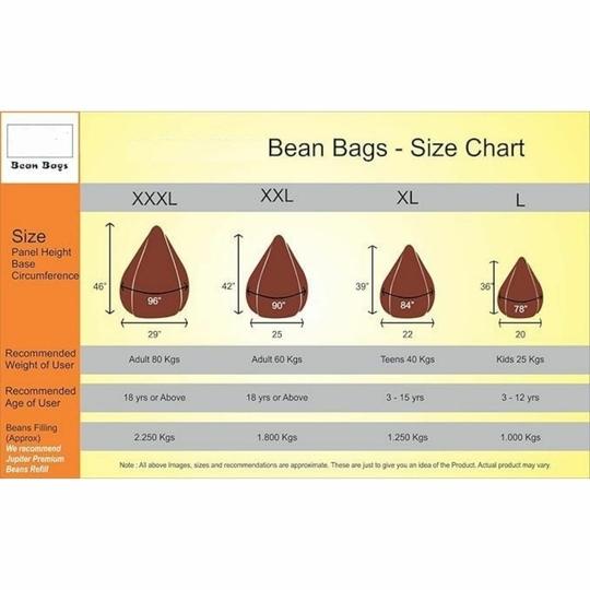 NEXT SPACE Oversized Faux Leather Bean Bag Cover Premium Bean Bag Cover Only | Durable, Washable, Stylish Seating Cover for Living Room, Bedroom, Gaming & Office Use  | Size-XL | Tan Brown
