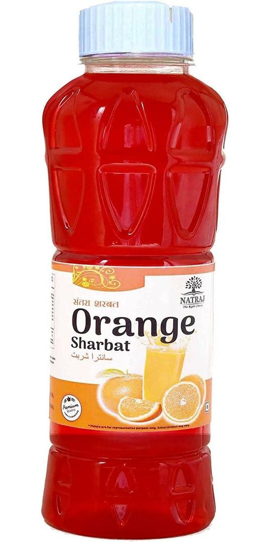 Natraj The Right Choice Khus Sharbat and Orange Sharbat Syrup - (750 X 2= 1500ml)  (Pack of 2)