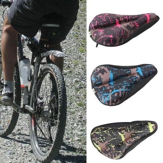 FCCRACING Soft Bicycle Silicone Gel Saddle Seat & Cycling Cushion Pad Bike Cycle Gel Cover for Mountain Bikes (Yellow)