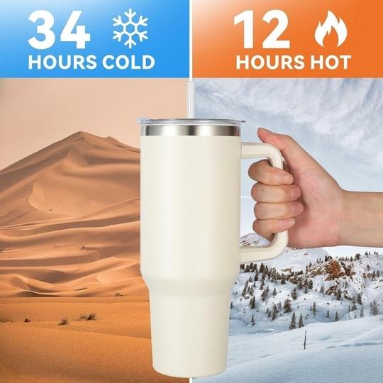 SSS Enterprise Tumbler with Handle and Straw Lid, Reusable Cup Leakproof Iced Coffee Sipper Mug for Keeping Beverages Water Hot or Cold,Perfect for Travel, Gym