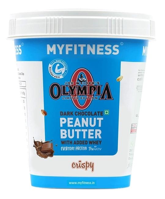 MyFitness Peanut Butter - 510 Gm -High Protein Dark Chocolate Peanut Butter Crispy - Olympia Edition