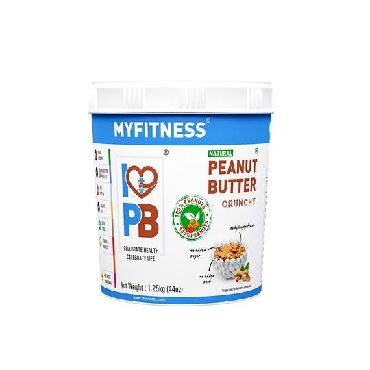 MyFitness Peanut Butter - 1250 gms Natural Crunchy Peanut Butter