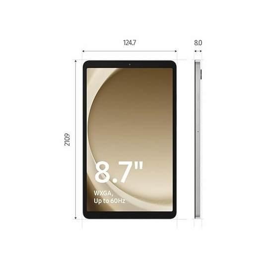 Samsung Galaxy Tab A9 22.10 cm (8.7 inch) Display, Gray,RAM 4 GB, ROM 64 GB Expandable, Wi-Fi+4G, Tablet, Gray
