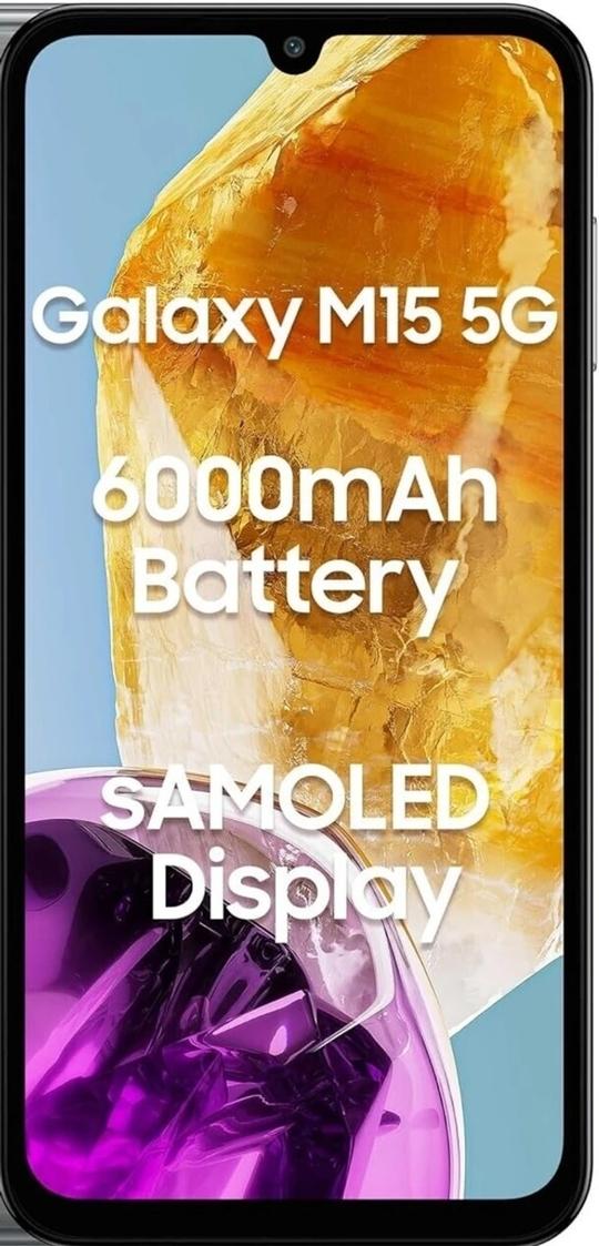 Samsung Galaxy M15 5G, 4GB Ram, 128GB Storage, Stone Grey, Smartphone