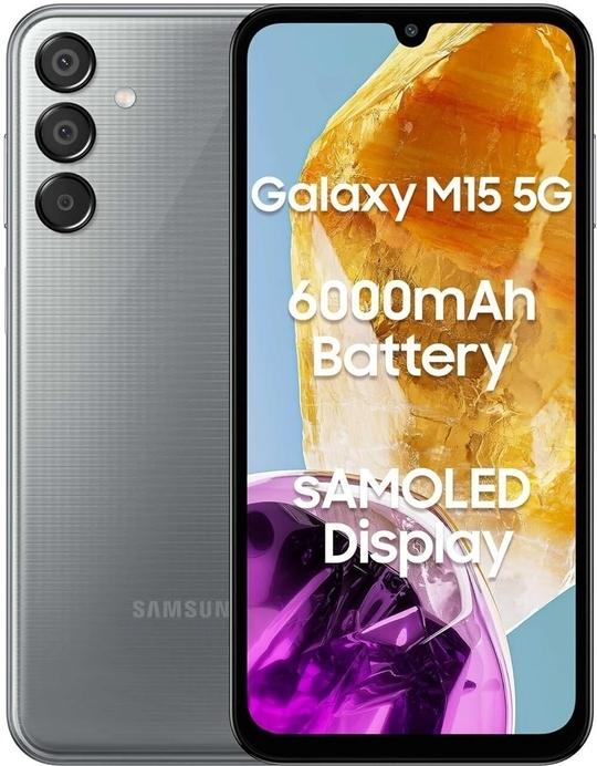 Samsung Galaxy M15 5G, 4GB Ram, 128GB Storage, Stone Grey, Smartphone