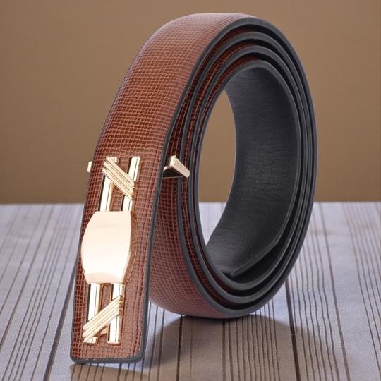Kastner Mens Tan PU Leather Casual & Formal Belt with Classic Pin Buckle