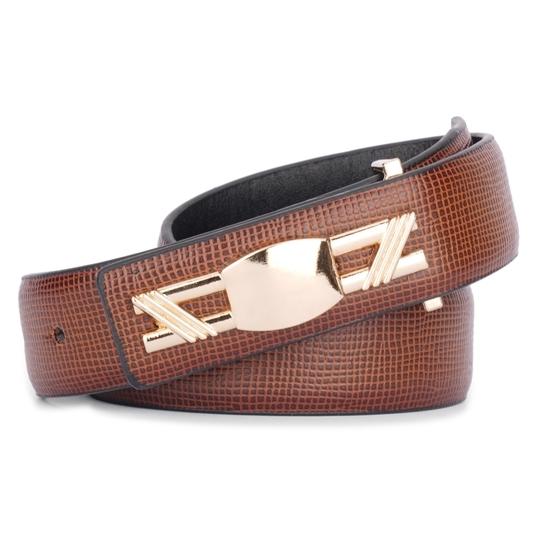 Kastner Mens Tan PU Leather Casual & Formal Belt with Classic Pin Buckle