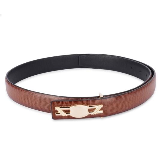Kastner Mens Tan PU Leather Casual & Formal Belt with Classic Pin Buckle