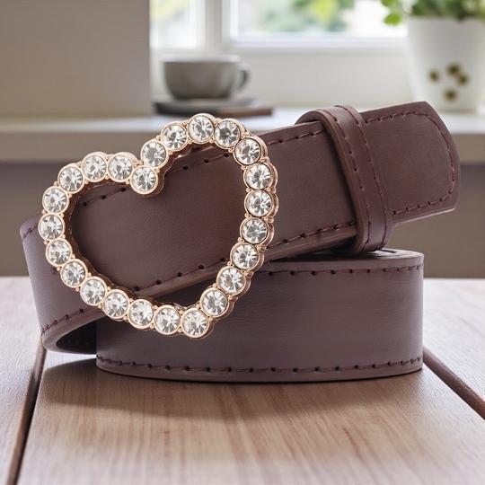 Kastner Women's Brown PU Leather Casual & Formal Belt with Classic Pin Buckle