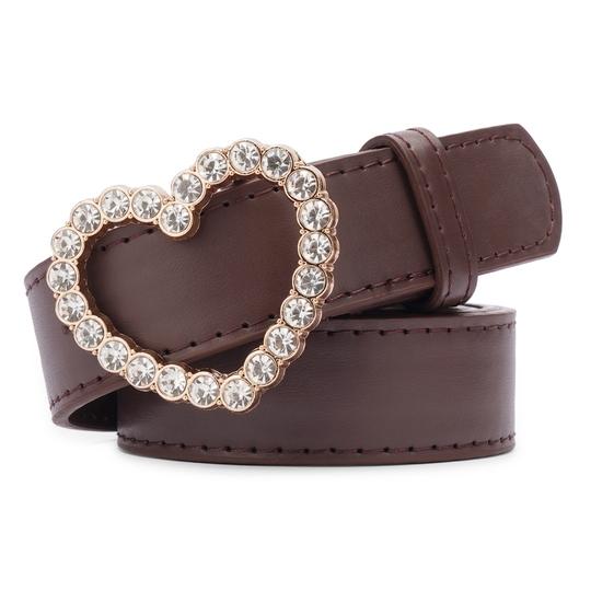 Kastner Women's Brown PU Leather Casual & Formal Belt with Classic Pin Buckle