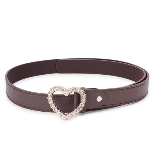 Kastner Women's Brown PU Leather Casual & Formal Belt with Classic Pin Buckle