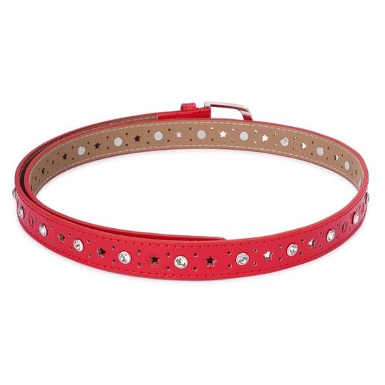 Kastner Women's Red PU Leather Casual & Formal Belt with Classic Pin Buckle