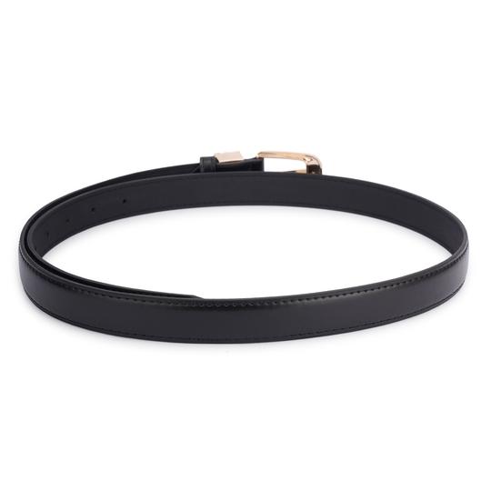 Kastner Women's Black PU Leather Casual & Formal Belt with Classic Pin Buckle