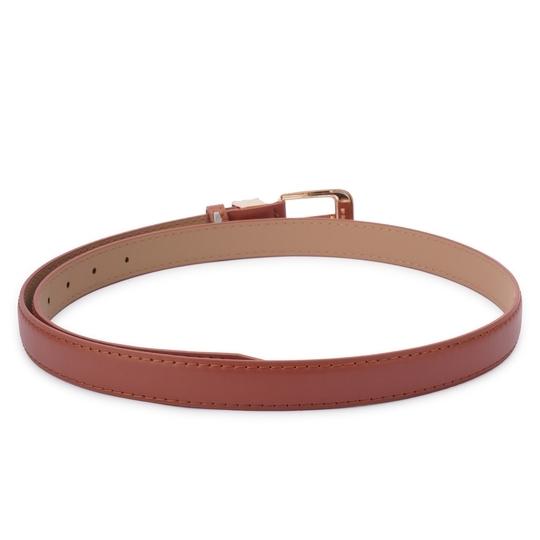 Kastner Women's Tan PU Leather Casual & Formal Belt with Classic Pin Buckle