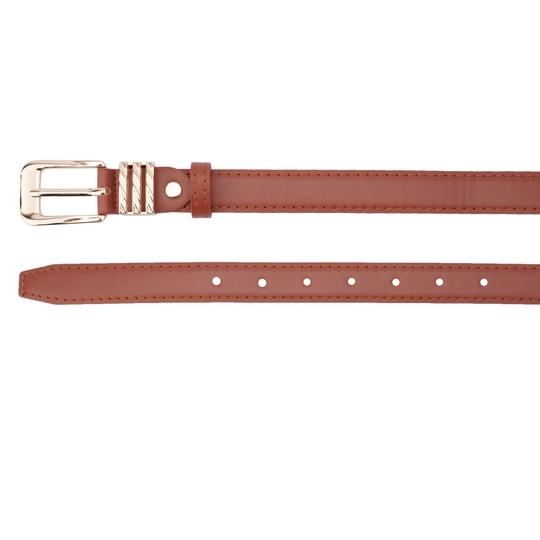 Kastner Women's Tan PU Leather Casual & Formal Belt with Classic Pin Buckle