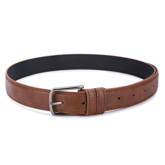 KASTNER Mens Adjustable Artificial Leather Belt with Classic Push Pin Buckle