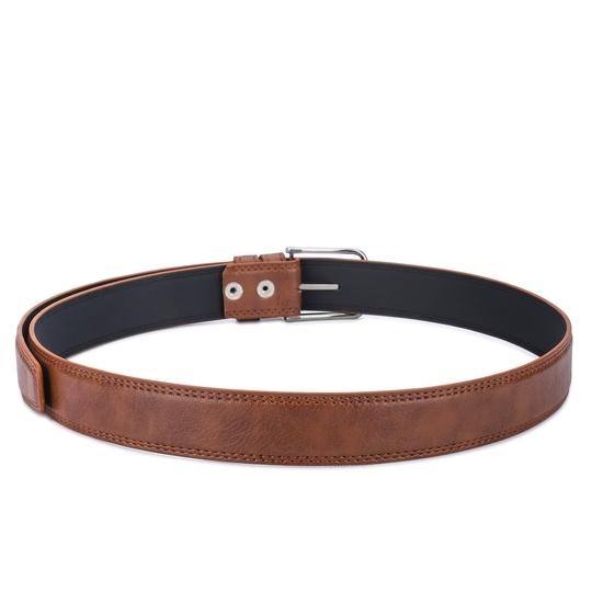 KASTNER Mens Adjustable Artificial Leather Belt with Classic Push Pin Buckle