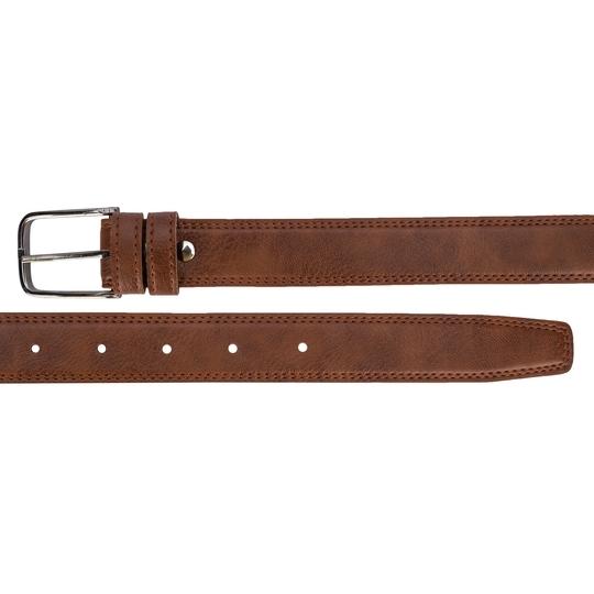 KASTNER Mens Adjustable Artificial Leather Belt with Classic Push Pin Buckle