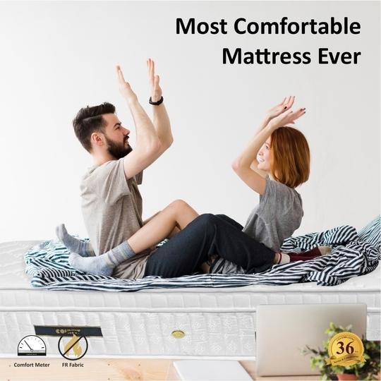 SLEEPSPA AZURE Hotel Comfort Bonnell Spring Mattress - 8 inch, Single (L x W: 78 inch x 36 inch)
