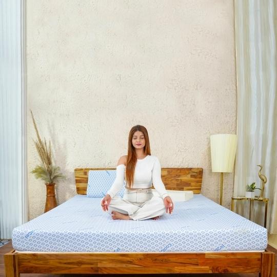 COIRFIT BIOLIFE 7-Zone LATEX with Talalay Tech. 5 inch Double Mattress| 15 Years Warranty | Medium Firm | Latex Foam Mattress (72X48X5 Inches, Double Size Mattress, White)