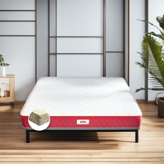 COIRFIT BONE ZONE with REBOTECH Tech. 6 Inch Queen Mattress | 3 Years Warranty | Firm Mattress | Bonded Foam Mattress (78X66X6 Inches, Queen Size Mattress, Maroon)